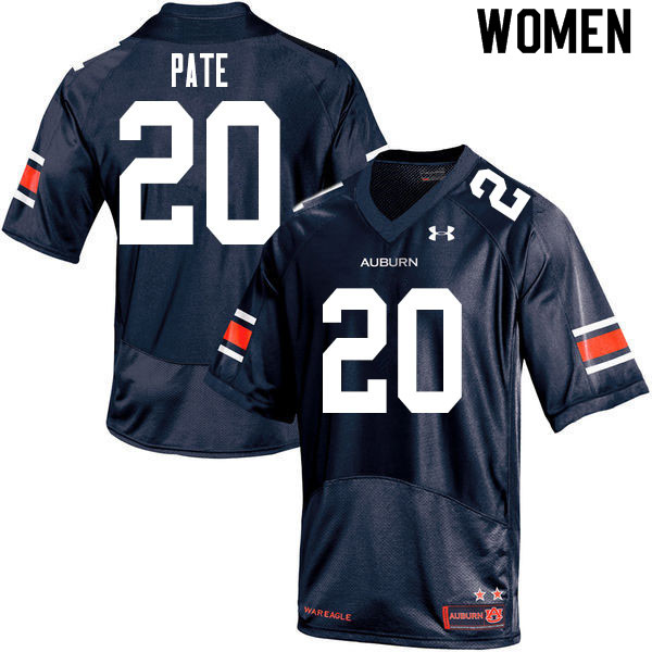 Auburn Tigers Women's Sawyer Pate #20 Navy Under Armour Stitched College 2020 NCAA Authentic Football Jersey DYC4574KB